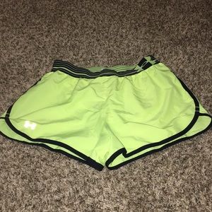 Neon Under Armour shorts